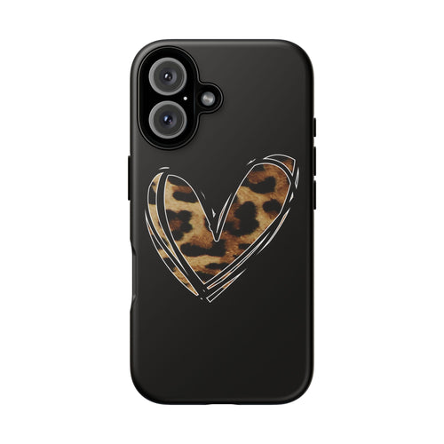 Leopard Heart Phone Case